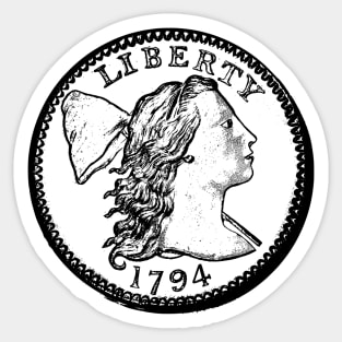 1794 Liberty Cap Large Cent Sticker